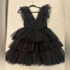 🖤🔥 Black tiered tulle mini dress. Very similar to Betsey Johnson brand.